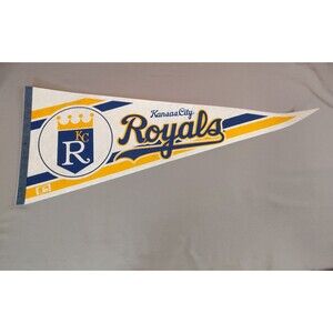 Vintage MLB Kansas City Royals Baseball Felt Pennant 12"x30"